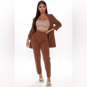 Fashion Nova Chic Brown Pantsuit